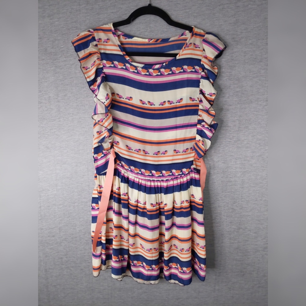 👯‍♀️Host Pick⚡️ For Bundle Only: Dress with Bird Print and Frills